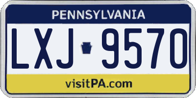 PA license plate LXJ9570