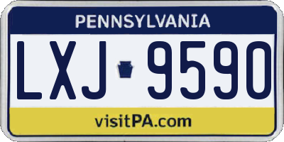 PA license plate LXJ9590