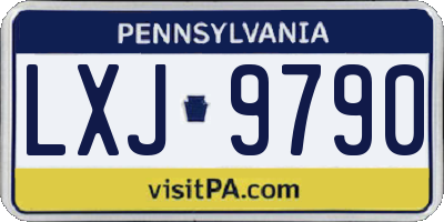PA license plate LXJ9790