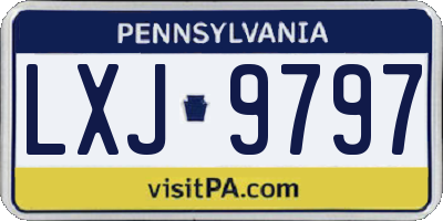 PA license plate LXJ9797