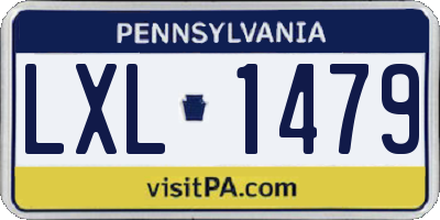 PA license plate LXL1479