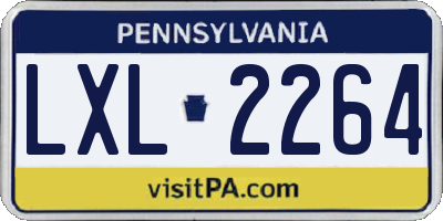 PA license plate LXL2264