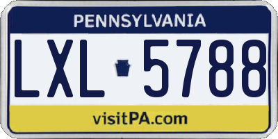 PA license plate LXL5788
