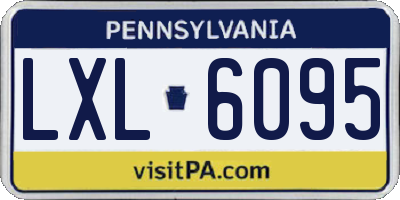 PA license plate LXL6095