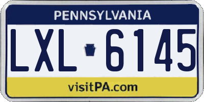 PA license plate LXL6145