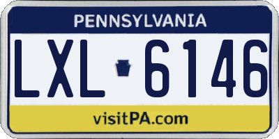 PA license plate LXL6146