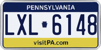 PA license plate LXL6148