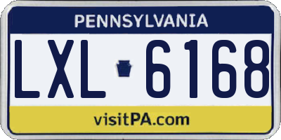 PA license plate LXL6168