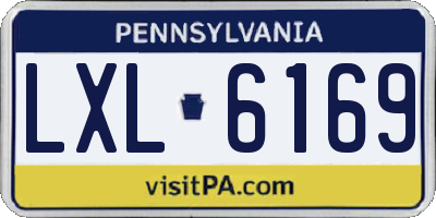 PA license plate LXL6169