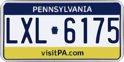 PA license plate LXL6175
