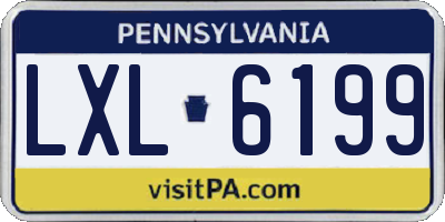 PA license plate LXL6199