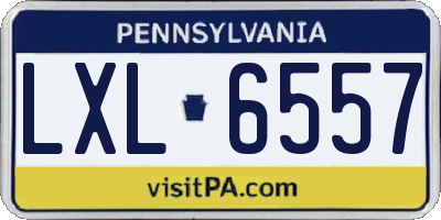 PA license plate LXL6557