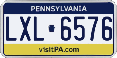 PA license plate LXL6576