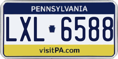 PA license plate LXL6588