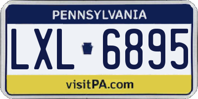 PA license plate LXL6895