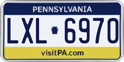 PA license plate LXL6970