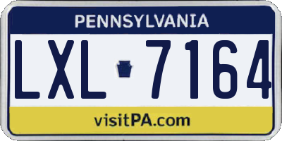 PA license plate LXL7164