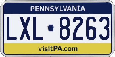 PA license plate LXL8263