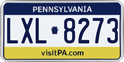 PA license plate LXL8273