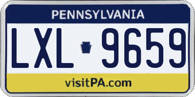 PA license plate LXL9659