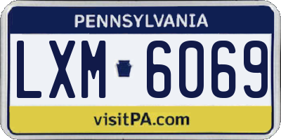 PA license plate LXM6069