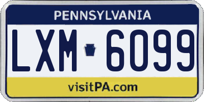 PA license plate LXM6099