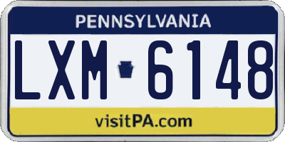 PA license plate LXM6148