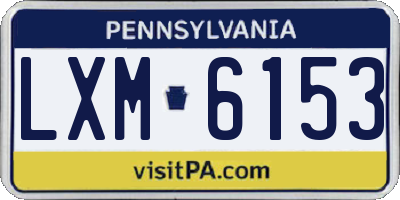 PA license plate LXM6153