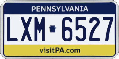 PA license plate LXM6527
