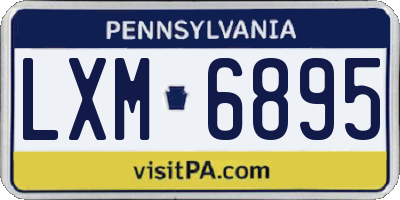 PA license plate LXM6895