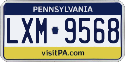 PA license plate LXM9568