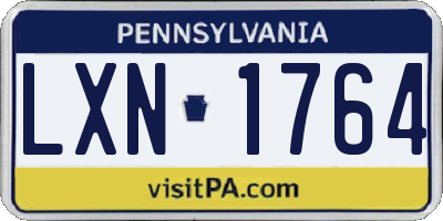 PA license plate LXN1764
