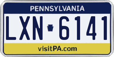 PA license plate LXN6141