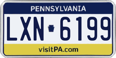 PA license plate LXN6199
