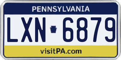 PA license plate LXN6879
