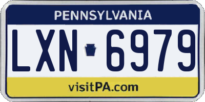 PA license plate LXN6979