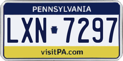 PA license plate LXN7297