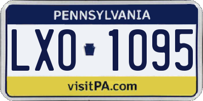PA license plate LXO1095