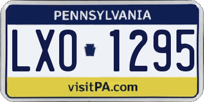 PA license plate LXO1295