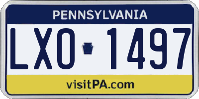 PA license plate LXO1497