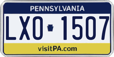 PA license plate LXO1507