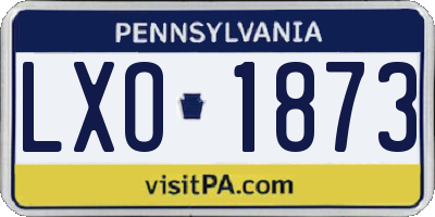 PA license plate LXO1873