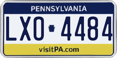 PA license plate LXO4484