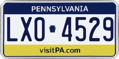 PA license plate LXO4529