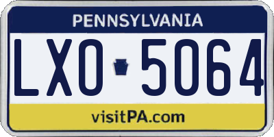 PA license plate LXO5064