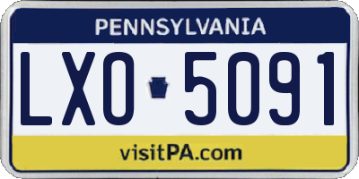 PA license plate LXO5091