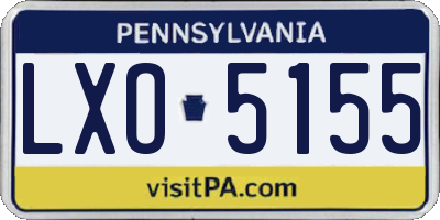 PA license plate LXO5155