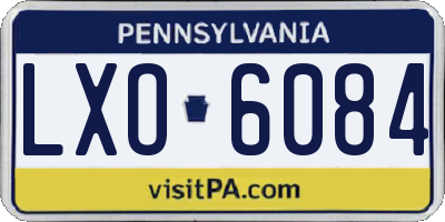 PA license plate LXO6084