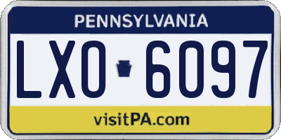 PA license plate LXO6097