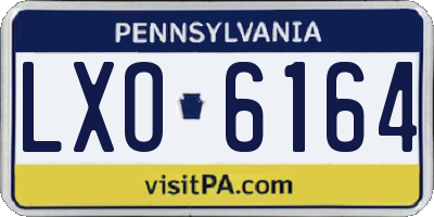 PA license plate LXO6164